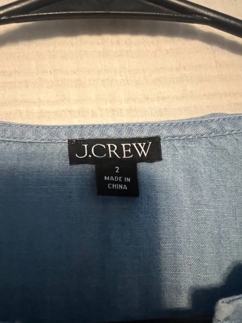 J. Crew Ruffle-collar chambray shirt